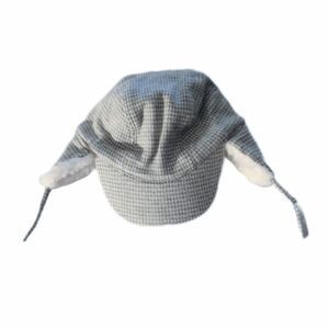 Janie&Jack Gray Plaid Sherpa Trapper Hat sz 0-3M